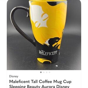 Disney Maleficent Black and Yellow Tall Mug